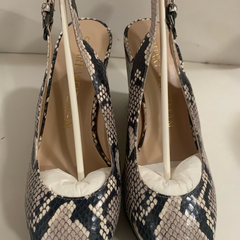 Stuart Weitzman Jean Python Snakeskin Wedge Sanda… - image 2